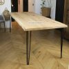 boomstamtafel met hairpin tafelpoot