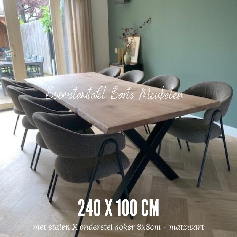 boomstamtafel 240x100 met eetkamerstoel lowen boomstamtafel 240x100 met eetkamerstoel lowen