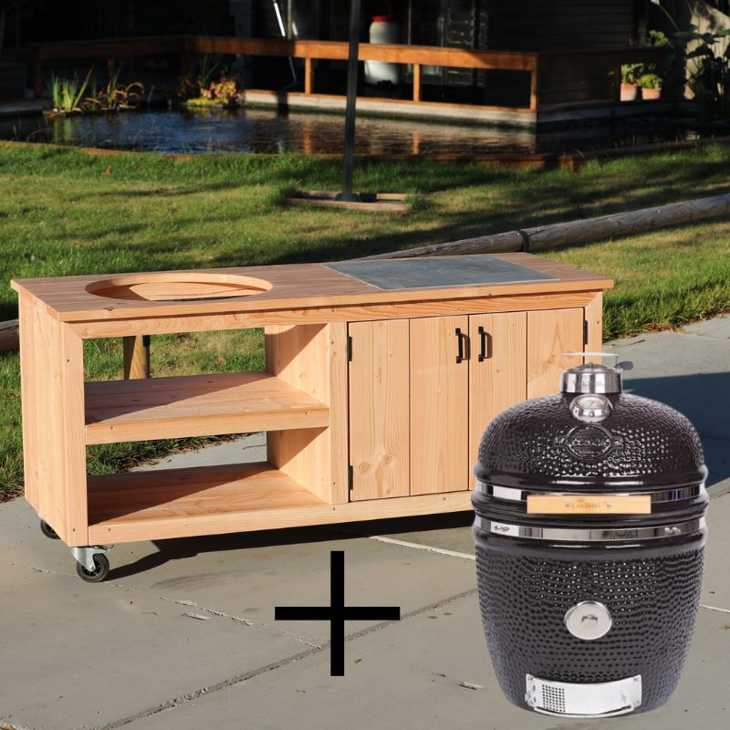 Buitenkeuken douglas 200cm met kamado large Yakiniku