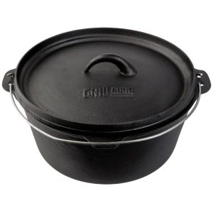 GRILL GURU CAST IRON DUTCH OVEN LARGE