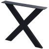 Stalen x poot zwart koker10x4cm 72cm Stalen x-poot zwart koker10x4cm 72cm