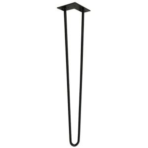 Tafelpoot hairpin massief zwart 68cm