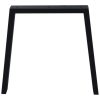 Trapezium tafelpoot zwart staal 72cm koker 10x4cm Trapezium tafelpoot-zwart staal 72cm-koker 10x4cm