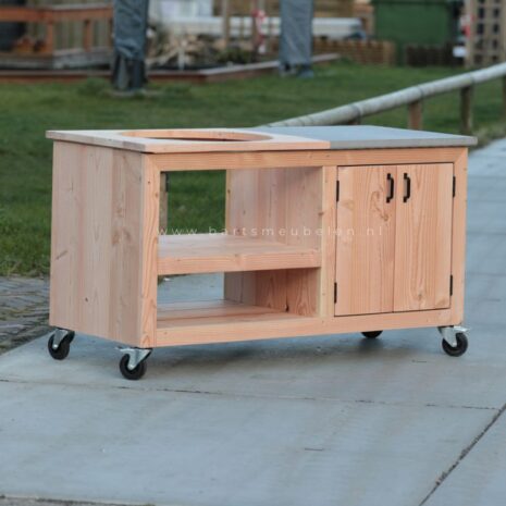 kamado tafel douglas met antraciet blad