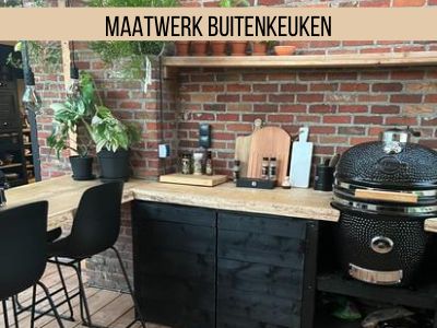 maatwerk voor een vaste buitenkeuken in de tuin of onder de overkapping