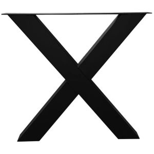 Stalen X-poot zwart 10x10cm