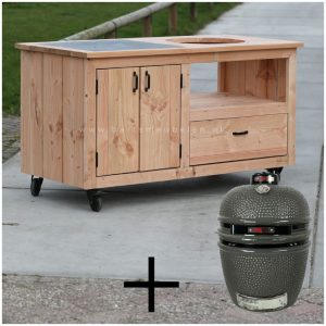 buiten keuken brendan met kamado grill guru medium