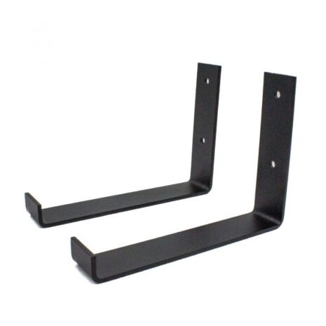 zwarte plankdragers set van 2 zwarte drager voor een wandplank van 20 cm