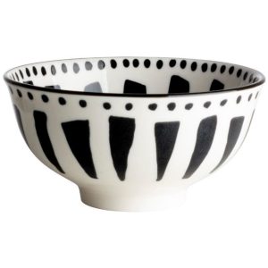 Gusta schaaltje zwart-wit petiscos Ø12cm wieken