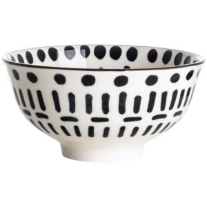 Gusta schaaltje zwart-wit petiscos Ø12cm zon