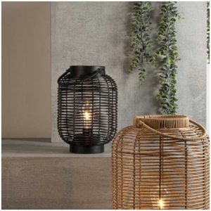 Rotan Lantaarn met led 17cm Gusta sfeerafbeelding