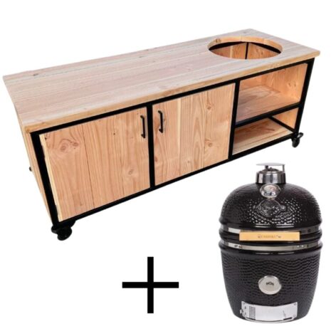 Stalen bbq tafel douglas medium kamado yakiniku Stalen bbq tafel douglas + medium kamado yakiniku
