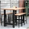 6 persoons bartafel set douglas met stalen frame 6 persoons bartafel set douglas met stalen frame