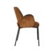 Eetkamerstoel Jari Oker Velours zijaanzicht Eetkamerstoel Jari Oker Velours zijaanzicht