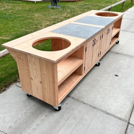 Kamado tafel 310x90 voor 2 kamado's