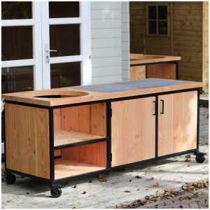 Buitenkeuken hout en staal