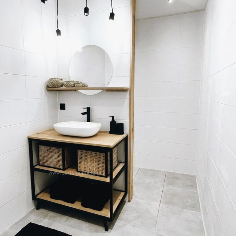 industrieel badkamermeubel op maat