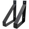 Zwart stalen wandbeugel set van 2 Zwart stalen wandbeugel (set van 2)