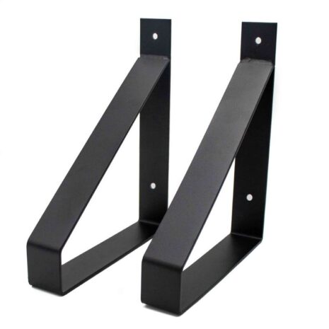 Zwart stalen wandbeugel set van 2 Zwart stalen wandbeugel (set van 2)