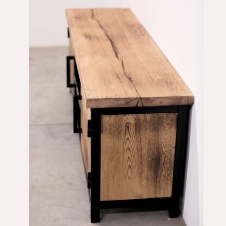 Industrieel tv meubel Brooklyn - zijaanzicht