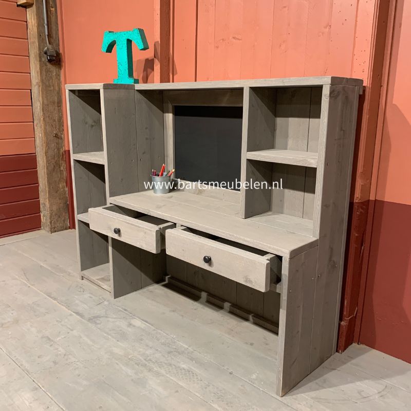 Speeltafel bureau van steigerhout voor de allerkleinsten 2 6 jaar details Speeltafel bureau van steigerhout voor de allerkleinsten 2-6 jaar - details