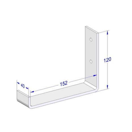 wandbeugel wit 15 centimeter