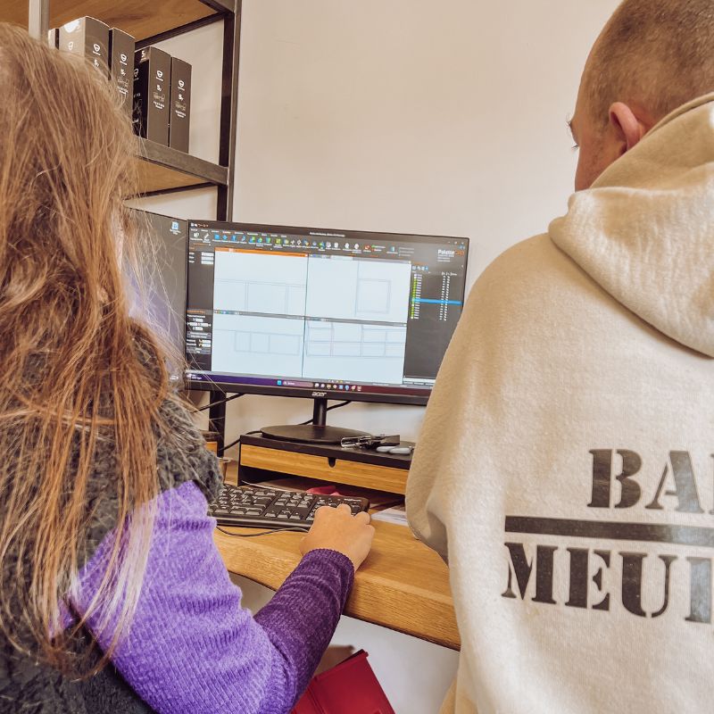 kimberly en bart - woonkamerkast op maat uitwerken in 3d schetsen