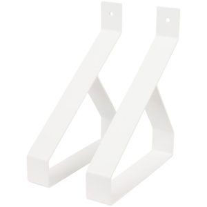 witte beugels voor wandplank 20 cm
