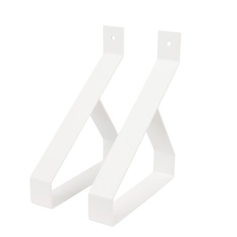 witte beugels voor wandplank 20 cm