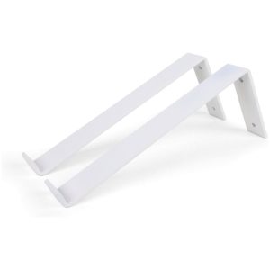 witte plankbeugels voor een plank van 30 cm