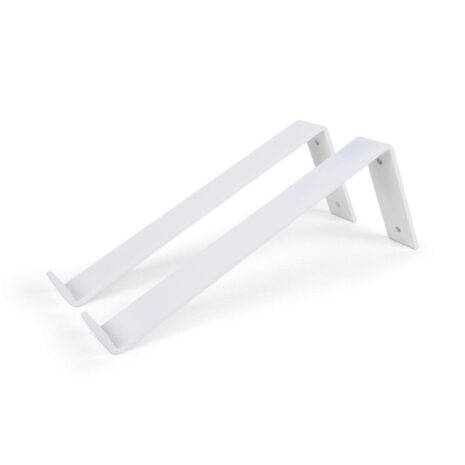 witte plankbeugels voor een plank van 30 cm