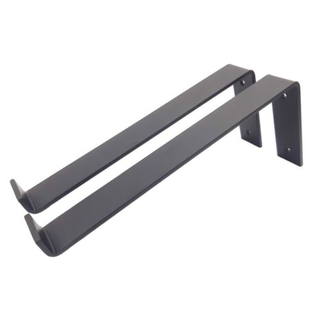 zwarte plankbeugel voor een plank van 30 cm