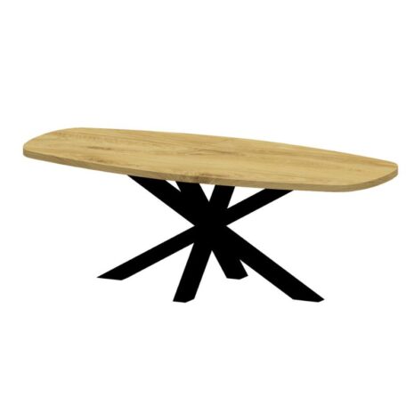 Deens ovalen eettafel zwarte spinpoot 8x8 40 Deens ovalen eettafel + zwarte spinpoot 8x8 (40)