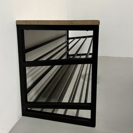 Schoenenrek industrieel 120cm - zijkant