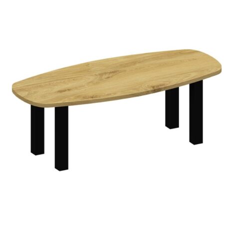 eiken Tafel deens ovaal zwarte poten 10x10 1 eiken Tafel deens ovaal + zwarte poten 10x10