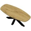 eikenhouten deens ovalen tafel met matrix poot zwart 10x10 1 eikenhouten deens ovalen tafel met matrix poot zwart 10x10