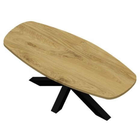 eikenhouten deens ovalen tafel met matrix poot zwart 10x10 1 eikenhouten deens ovalen tafel met matrix poot zwart 10x10
