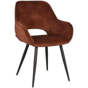 LABEL51 Eetkamerstoel Fer - Rust - Velours