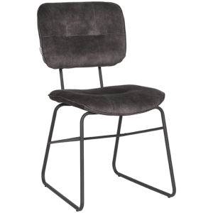 LABEL51 Eetkamerstoel Dez - Antraciet - Velours