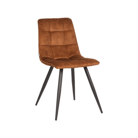 0Eetkamerstoel Jelt Ocher Velours 45x56x85 cm Perspectief 0Eetkamerstoel Jelt Ocher Velours 45x56x85 cm Perspectief