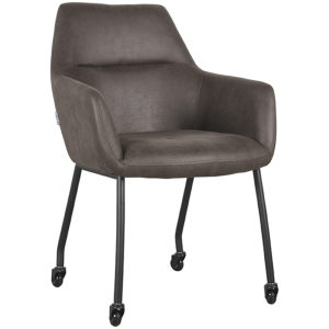 Eetkamerstoel Lenny - Antraciet Microvezel