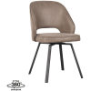 0Eetkamerstoel Lewis 52x58x84 Cm Taupe Micro Suede 360 graden