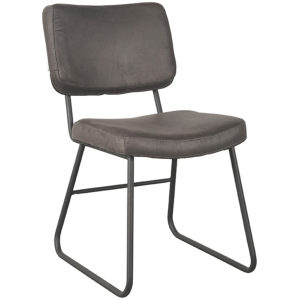 LABEL51 Eetkamerstoel Noah - Antraciet - Microfiber