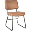 0Eetkamerstoel Noah Cognac Micro Suede 47x61x85 cm Perspectief