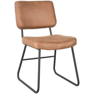 LABEL51 Eetkamerstoel Noah - Cognac - Microfiber