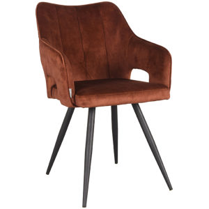 LABEL51 Eetkamerstoel Noud - Rust - Velours