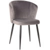 0Eetkamerstoel Wave Grijs Fluweel 58x60x85 cm Perspectief 1 0Eetkamerstoel Wave Grijs Fluweel 58x60x85 cm Perspectief 1