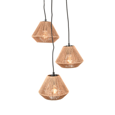 0Hanglamp Ibiza Diamond 3 Lichts 30x30x150 Cm Voorkant