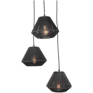 LABEL51 Hanglamp Ibiza - Zwart - Jute - 3-Lichts