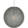 0Hanglamp Twist Grijs Vlas 55x55x55 cm Voorkant Aan